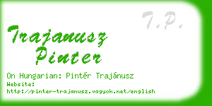 trajanusz pinter business card